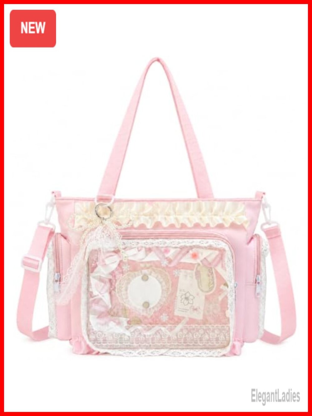 Ita Bag DIY Kit Clear Display Windows Crossbody Satchel Pin Badge Display